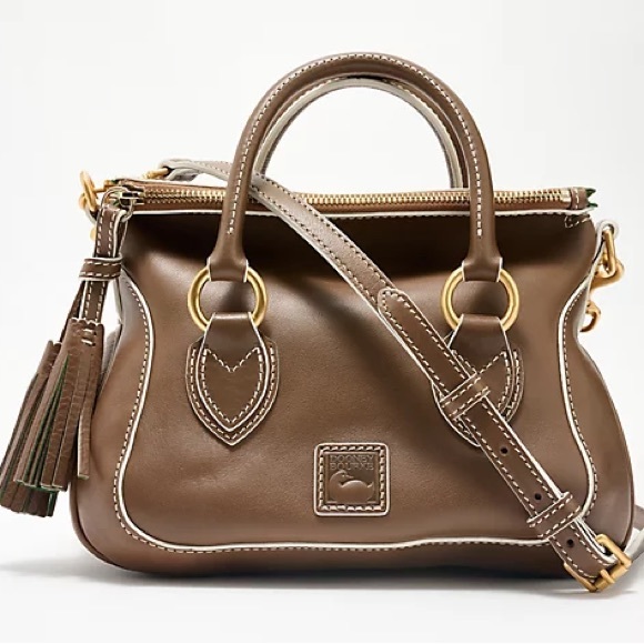 Dooney & Bourke Handbags - Dooney & Bourke Florentine Leather Small Satchel-Elephant